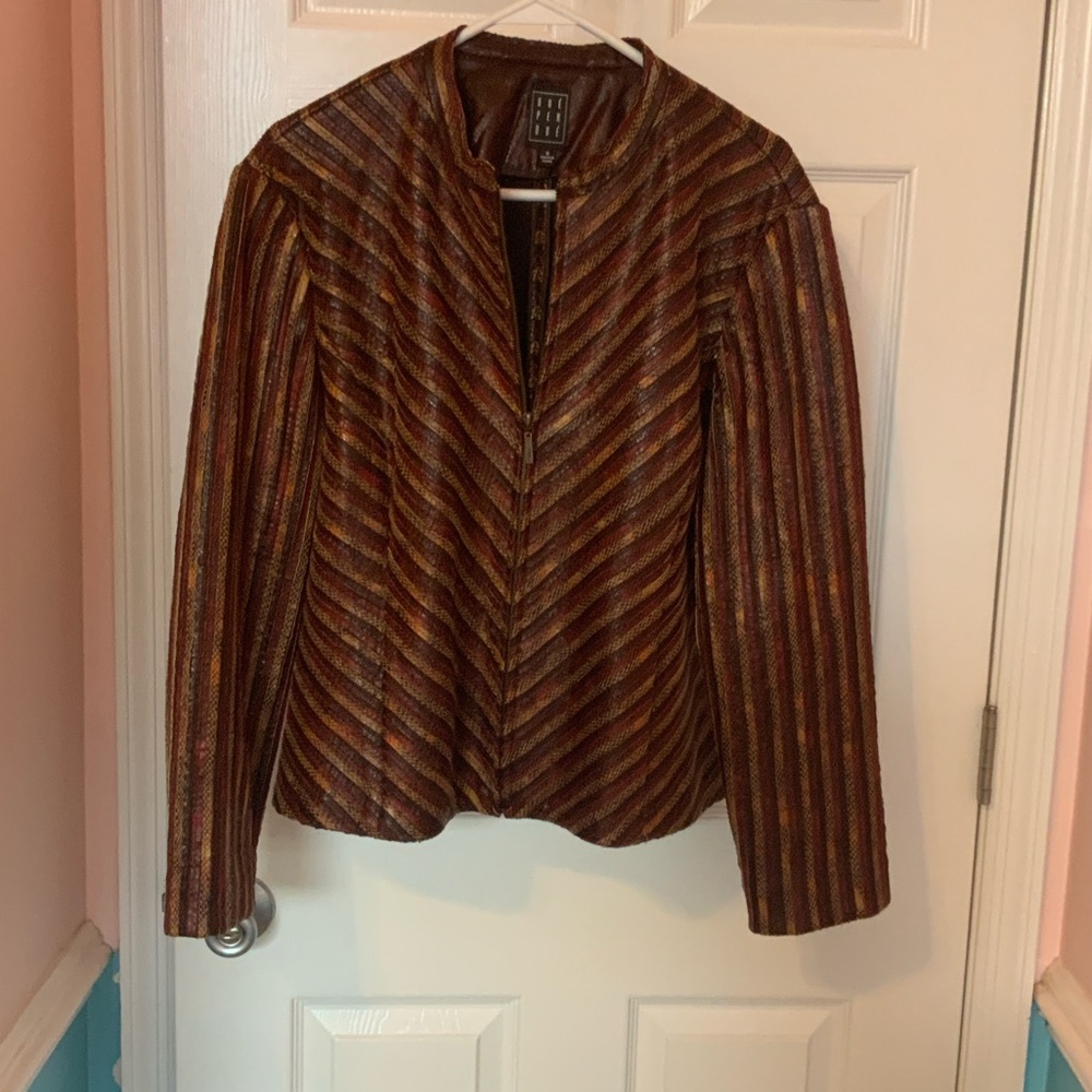 Elegant Multicolor Striped Blazer